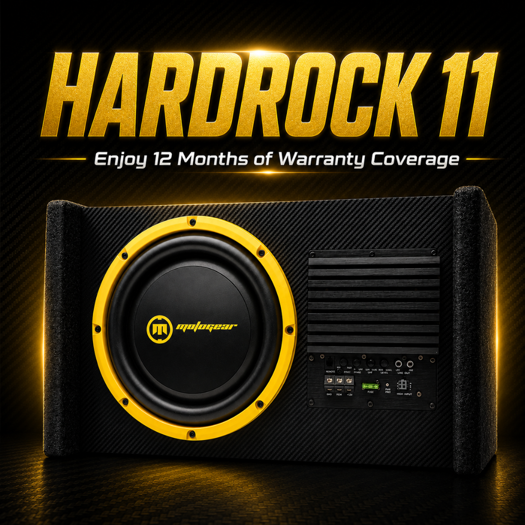 MOTOGEAR Hardrock-11 300W RMS 10 Inch Active Car Subwoofer