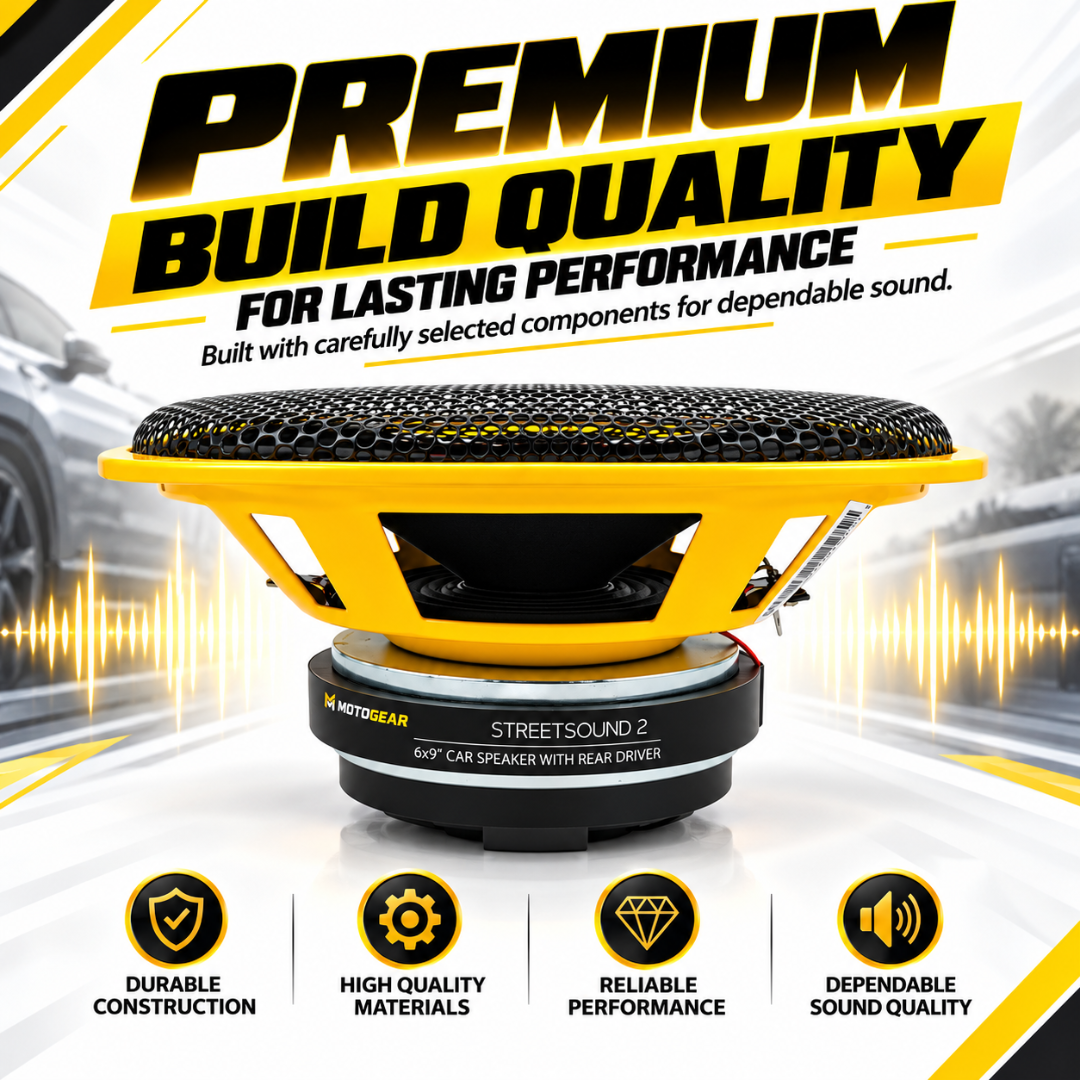 MOTOGEAR Street Sound 2 6x9 Inch 2-Way Car Speaker (Pack of 1)