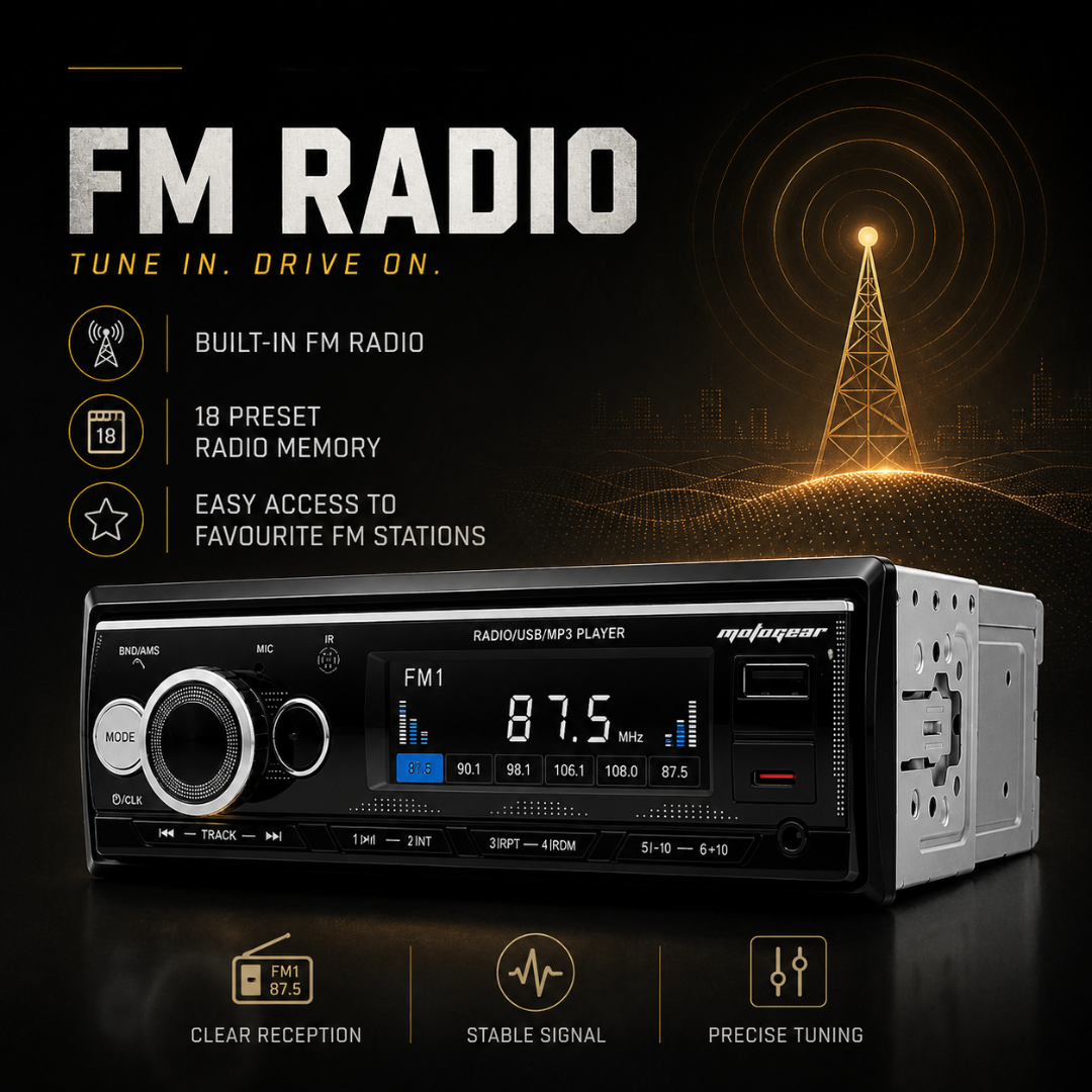 MOTOGEAR FM-4 4x60W MOSFET Car FM Stereo Player