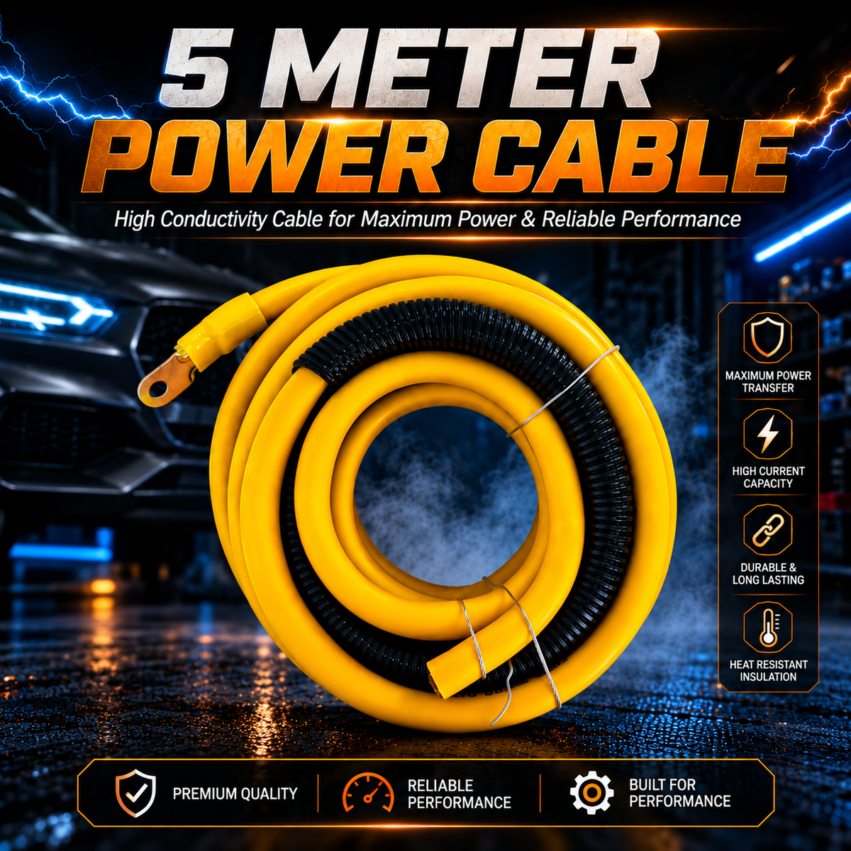MOTOGEAR 8 Gauge 1800W Power Handling Amplifier Wiring Kit