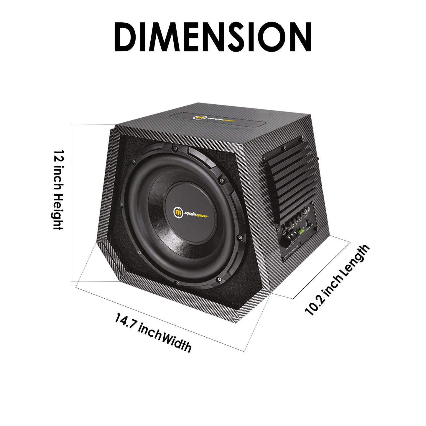 THE 10 INCH SUBWOOFER ACTIVE DUAL ENCLOSER MG-HARDROCK 10D