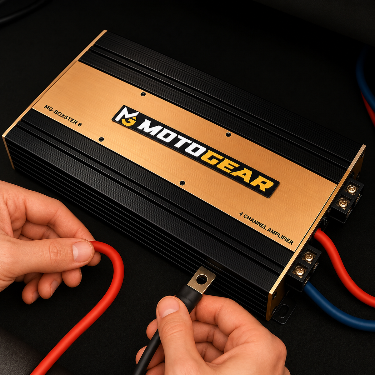 MOTOGEAR Boxster-8 4x150W RMS 4 Channel Class D Amplifier