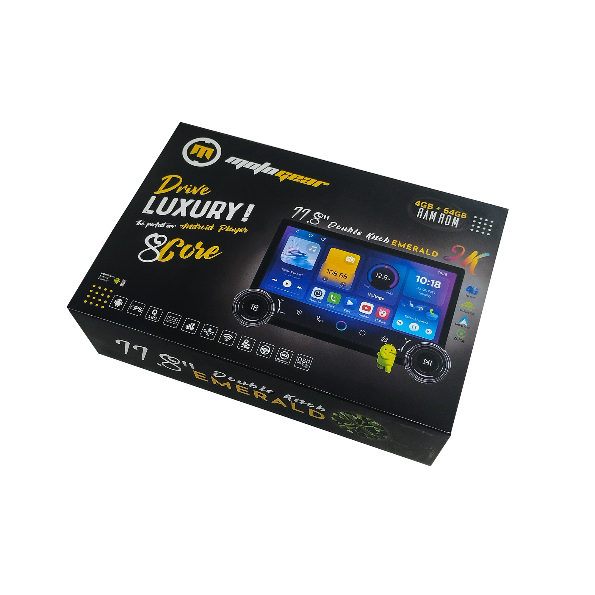 THE DUAL-KNOB DIAMOND SERIES 360 DEGREE ANDROID PLAYER 11.8 INCH (4GB RAM + 64 GB ROM)