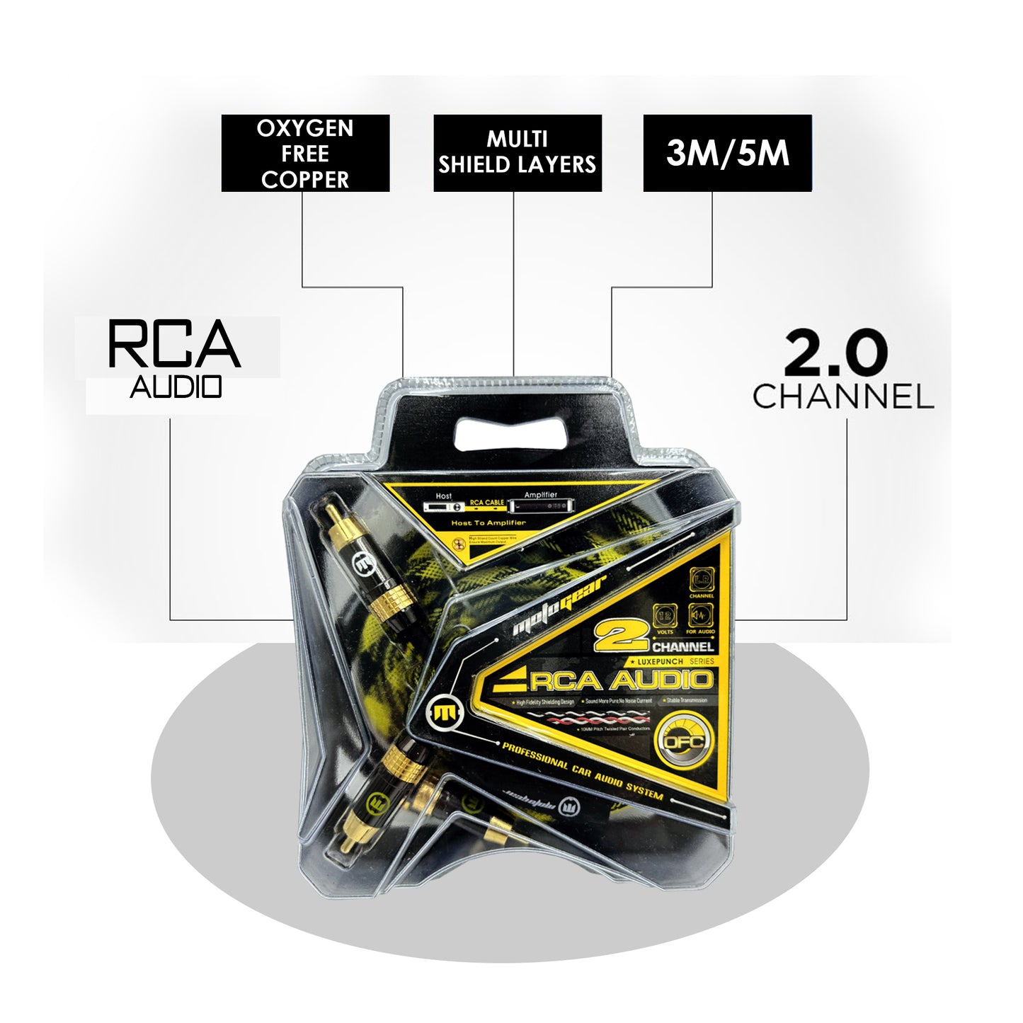 THE LUXEPUNCH SERIES 2 CHANNEL RCA CABLE (5 METRES)