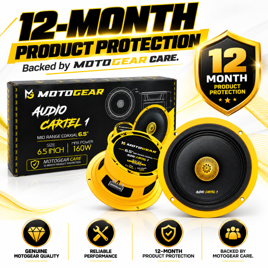MOTOGEAR 6.5 Inch 80W RMS Audio Cartel 1 Mid Range Coaxial Speaker (Pack of 2)