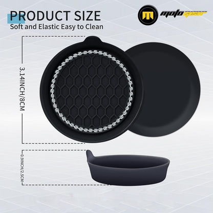 THE BLACK CUP COASTERS FOR CAR (PACK OF 4)