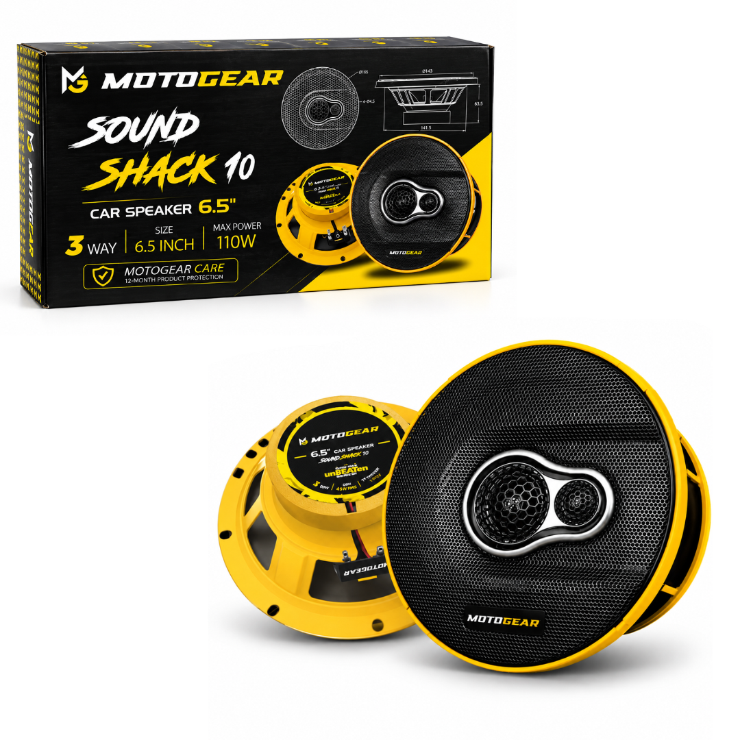 MOTOGEAR 6.5 Inch 50W RMS Sound Shack 10 Mid Range Car Speaker (Pack of 2)