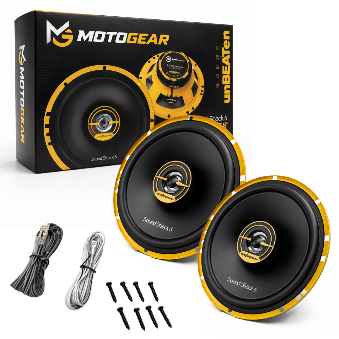 MOTOGEAR 6.5 Inch Mid Range Sound Shack 6 Car Speakers With 100W Max & 50W RMS Power | Heavy Duty Audio Performance | Universal For All Car(Pack of 2)