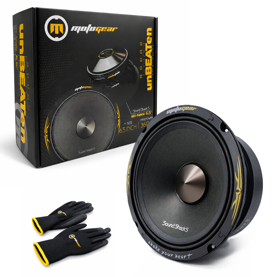 MOTOGEAR 6.5 Inch Full Mid Range Sound Shack 5 Car Speakers With 360W Max & 200W RMS Power | Heavy Duty Audio Performance | Universal For All Car(Pack of 1)