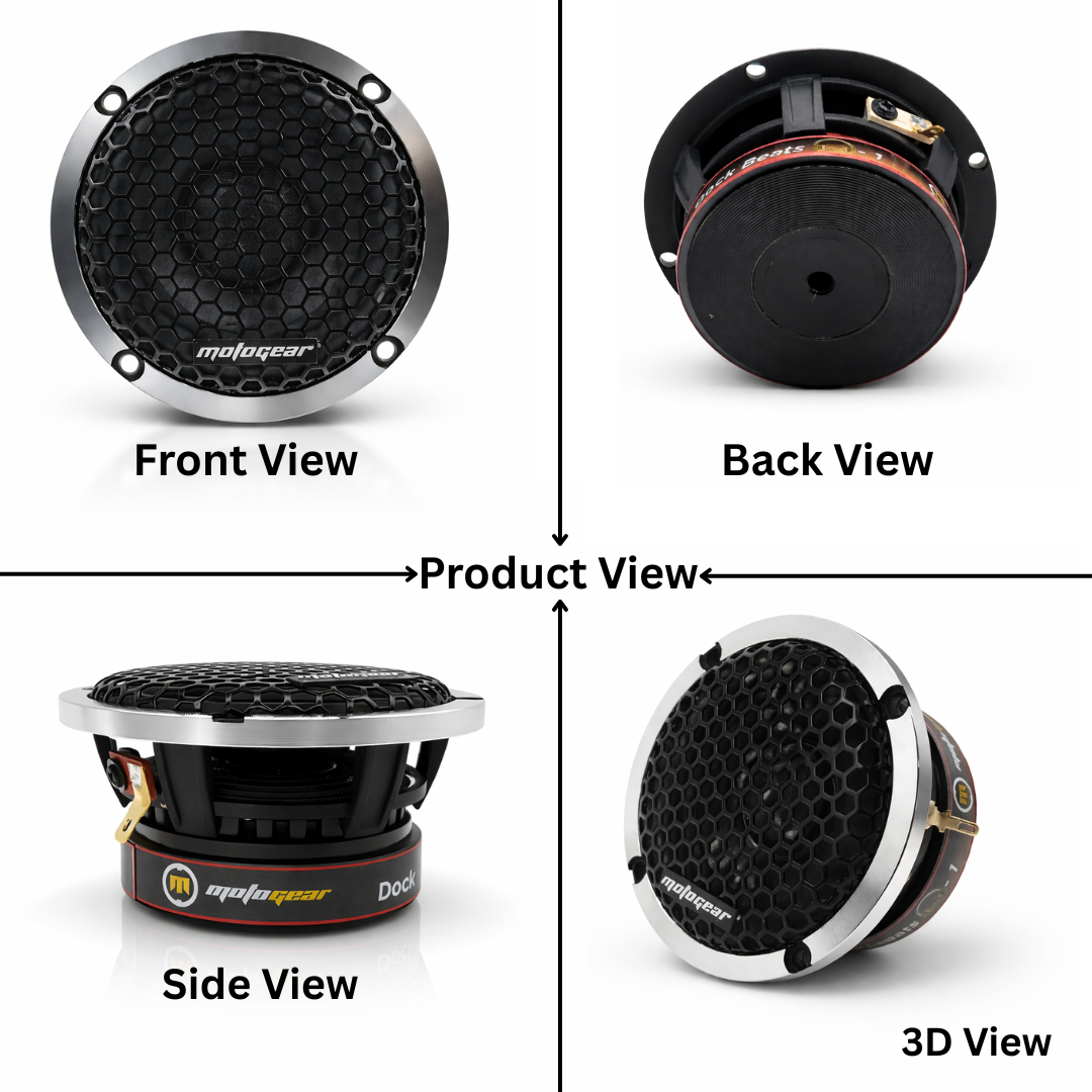 MOTOGEAR Dock Beats-1 40W RMS 3.5 Inch Car Speaker Tweeter