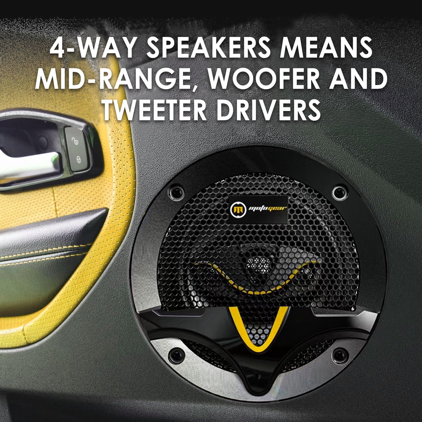 THE 6.5 INCH CAR DOOR 4 WAY SPEAKERS MG-6600 (PACK OF 2)