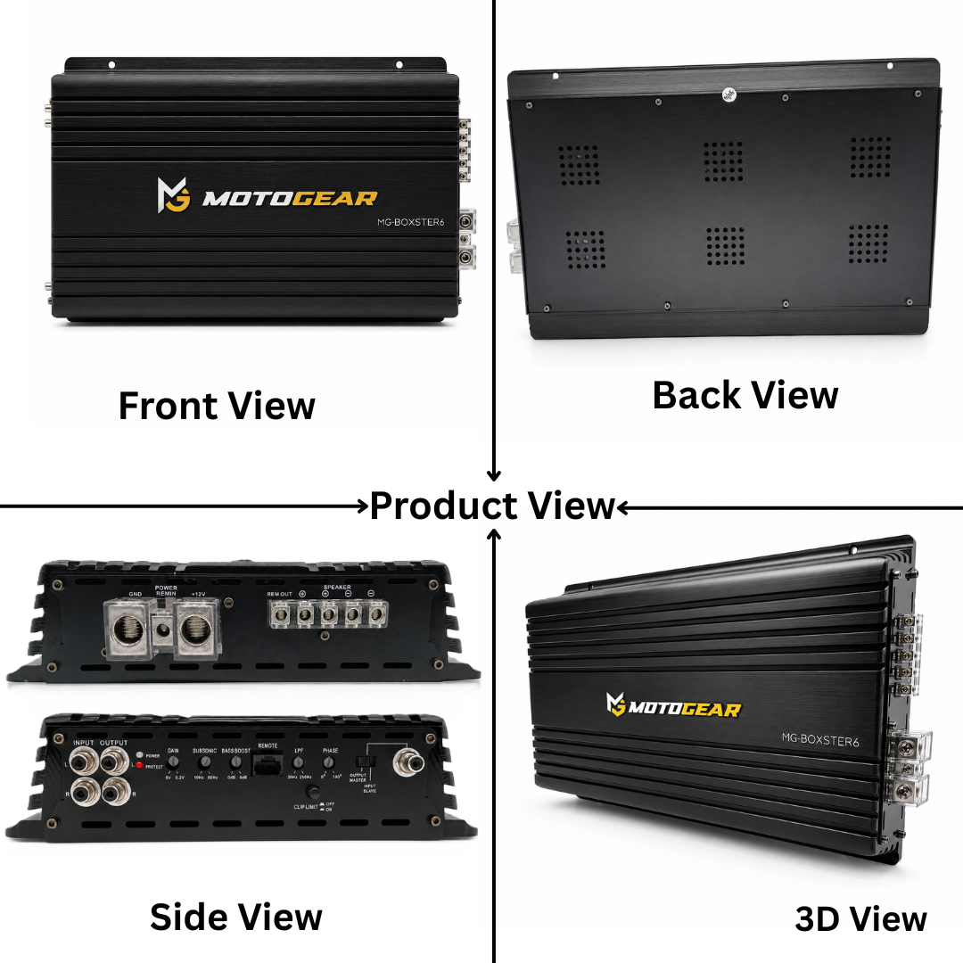 MOTOGEAR Boxster-6 2400W RMS Mono Block Class D Power Amplifier