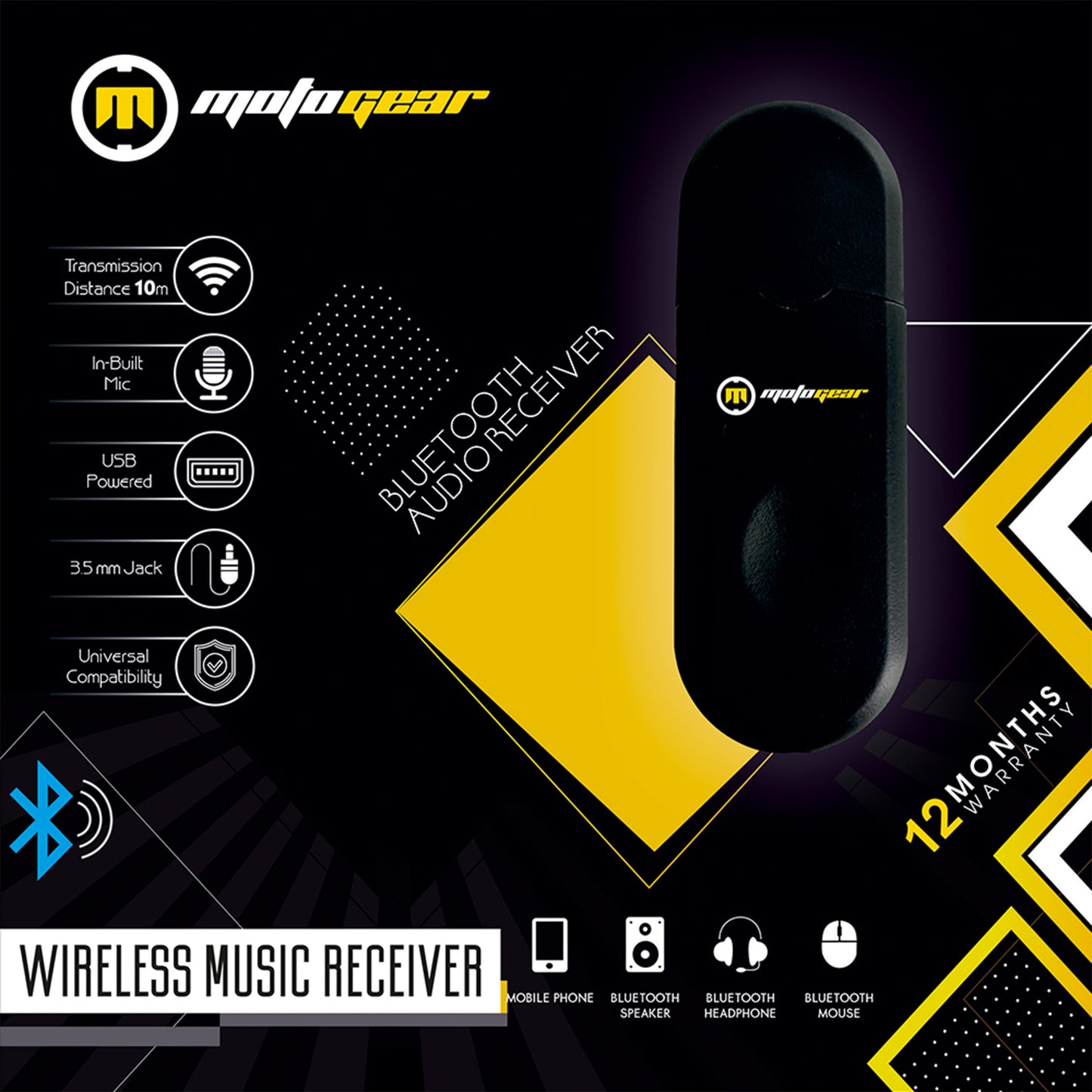 THE WIRELESS CAR BLUETOOTH MUSIC AUDIO RECEIVER