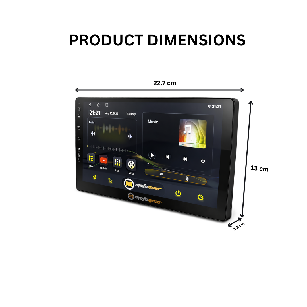 MOTOGEAR Storm Vibe-1 2GB RAM+64GB ROM 9 Inch QLED Car Android Player