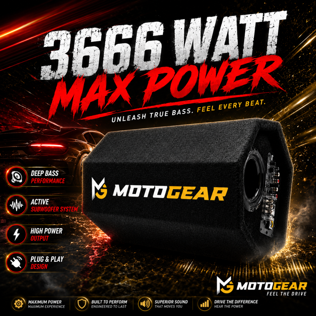 MOTOGEAR Thunder 8.2 Inch 3666W Max Power Active Bass Tube