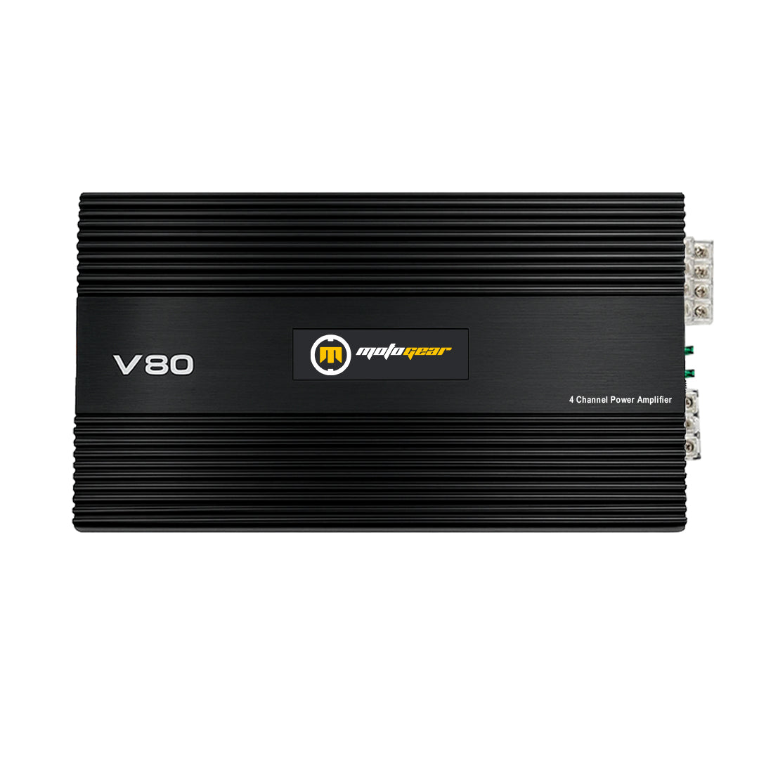MOTOGEAR MG-BOXSTER-4 4 Channel Car Amplifier | Class AB Technology | Remote Bass Control | High Fidelity Audio Performance | Universal Car Audio Upgrade