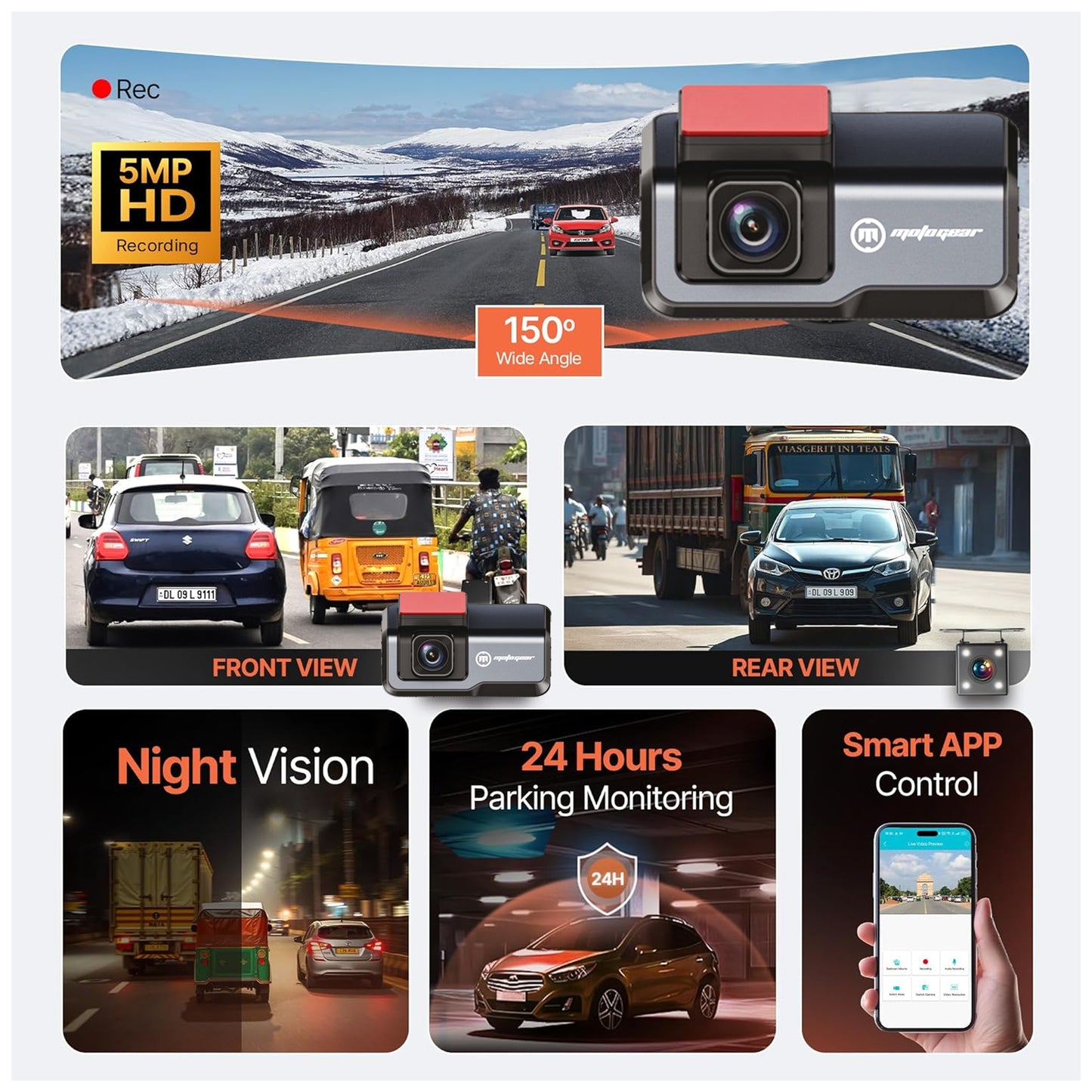 THE 3 INCH CAR DASH CAMERA MG-DASHCAM