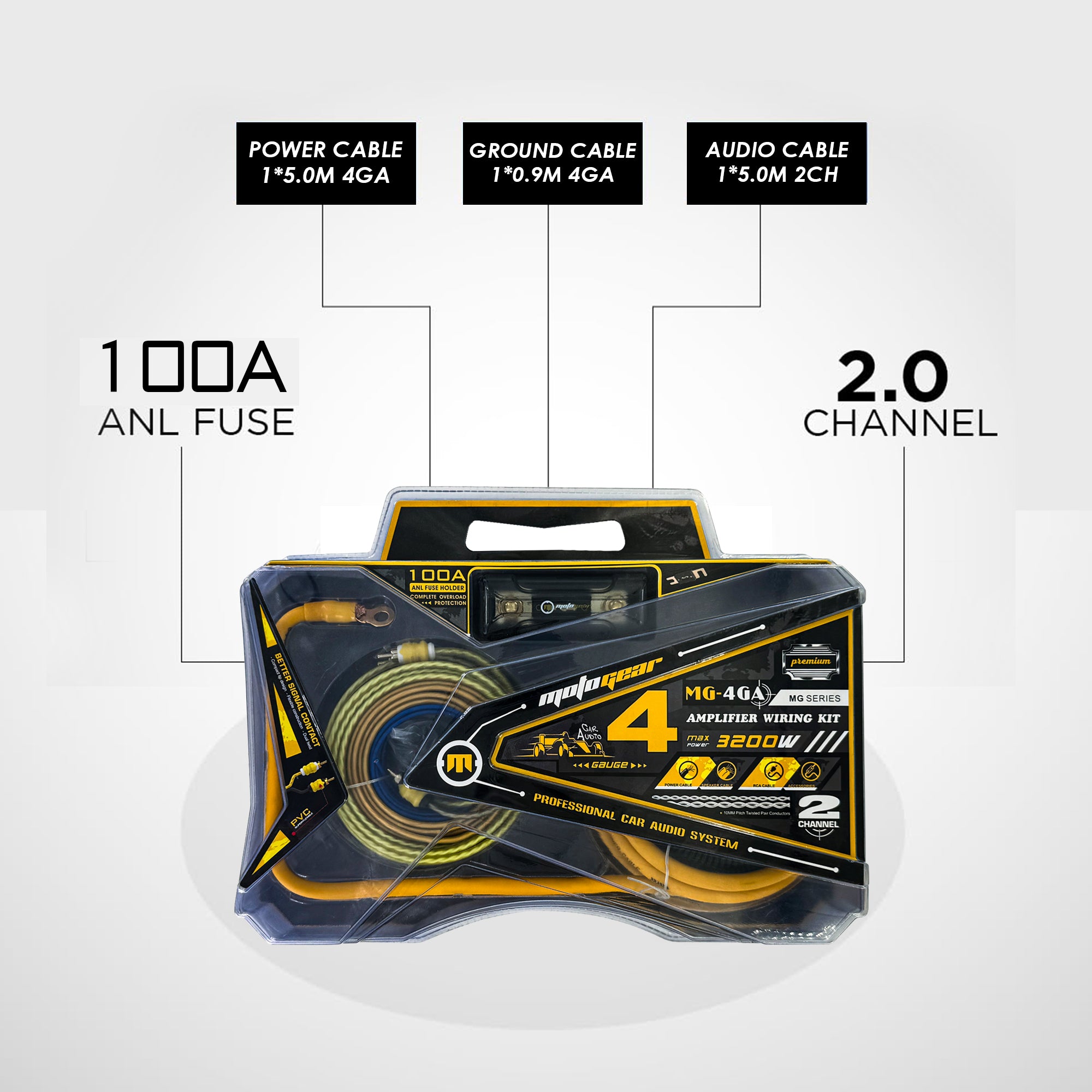 THE AMPLIFIER WIRING KIT MG-4GA 3200 WATTS