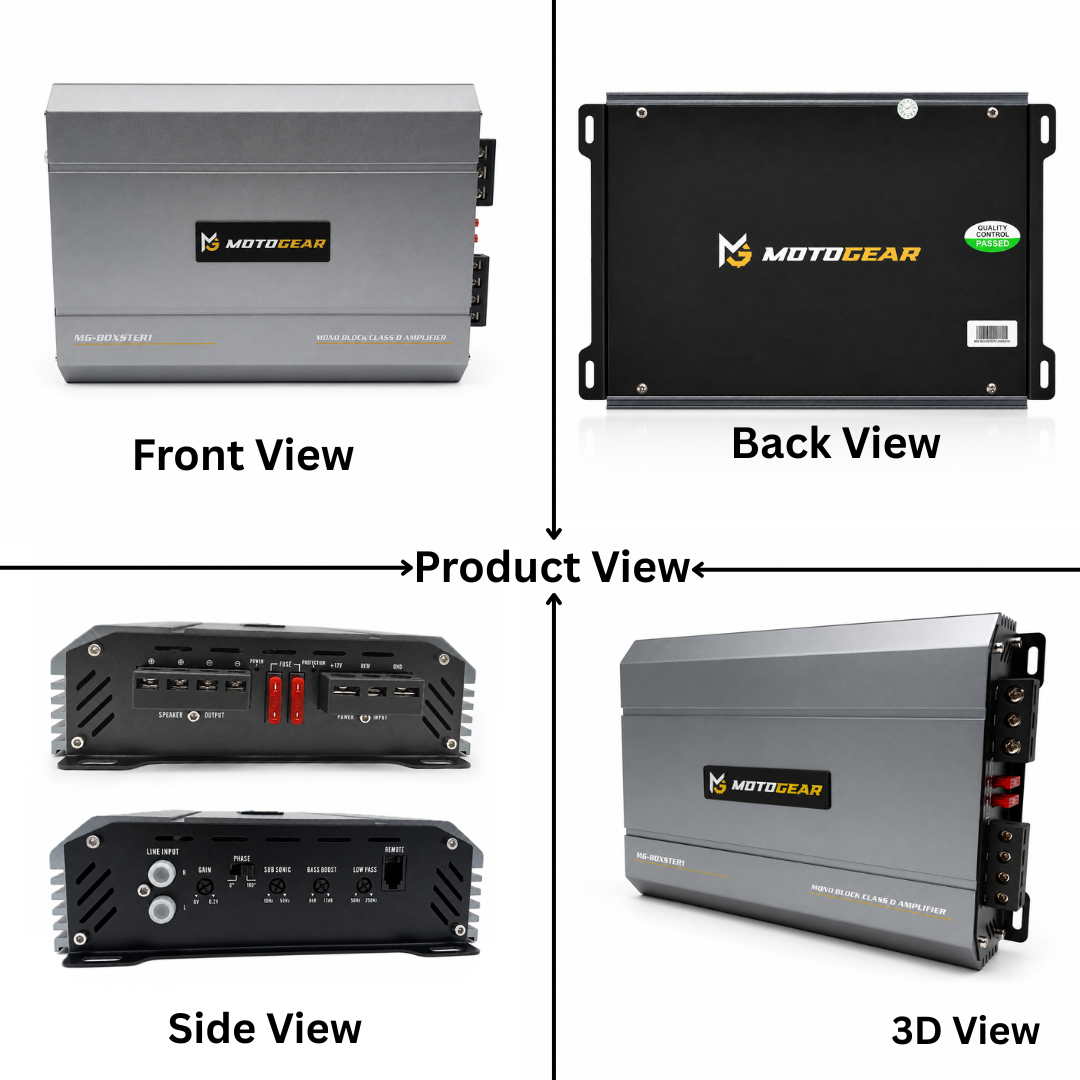 MOTOGEAR Boxster-1 1200W RMS Mono Block Class D Power Amplifier