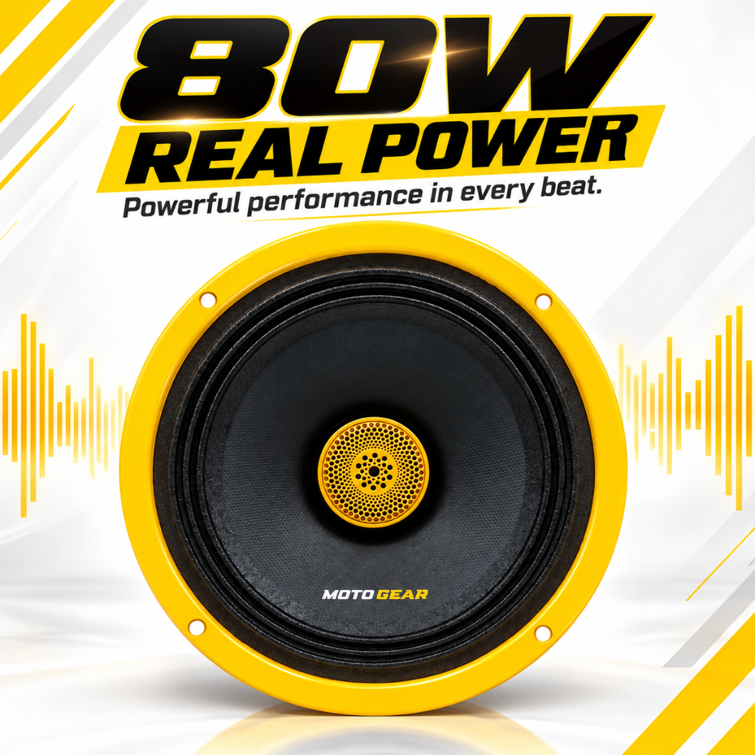 MOTOGEAR 6.5 Inch 80W RMS Audio Cartel 1 Mid Range Coaxial Speaker (Pack of 2)