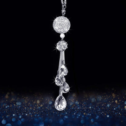 THE BLING CRYSTAL BALL HANGING ORNAMENT FOR CAR REAR VIEW MIRROR