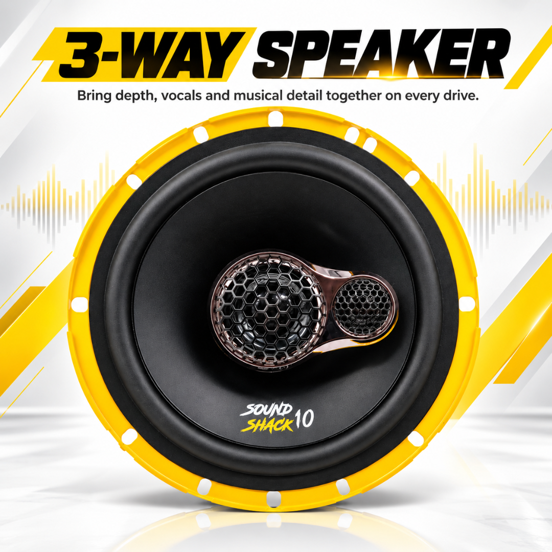 MOTOGEAR 6.5 Inch 50W RMS Sound Shack 10 Mid Range Car Speaker (Pack of 2)