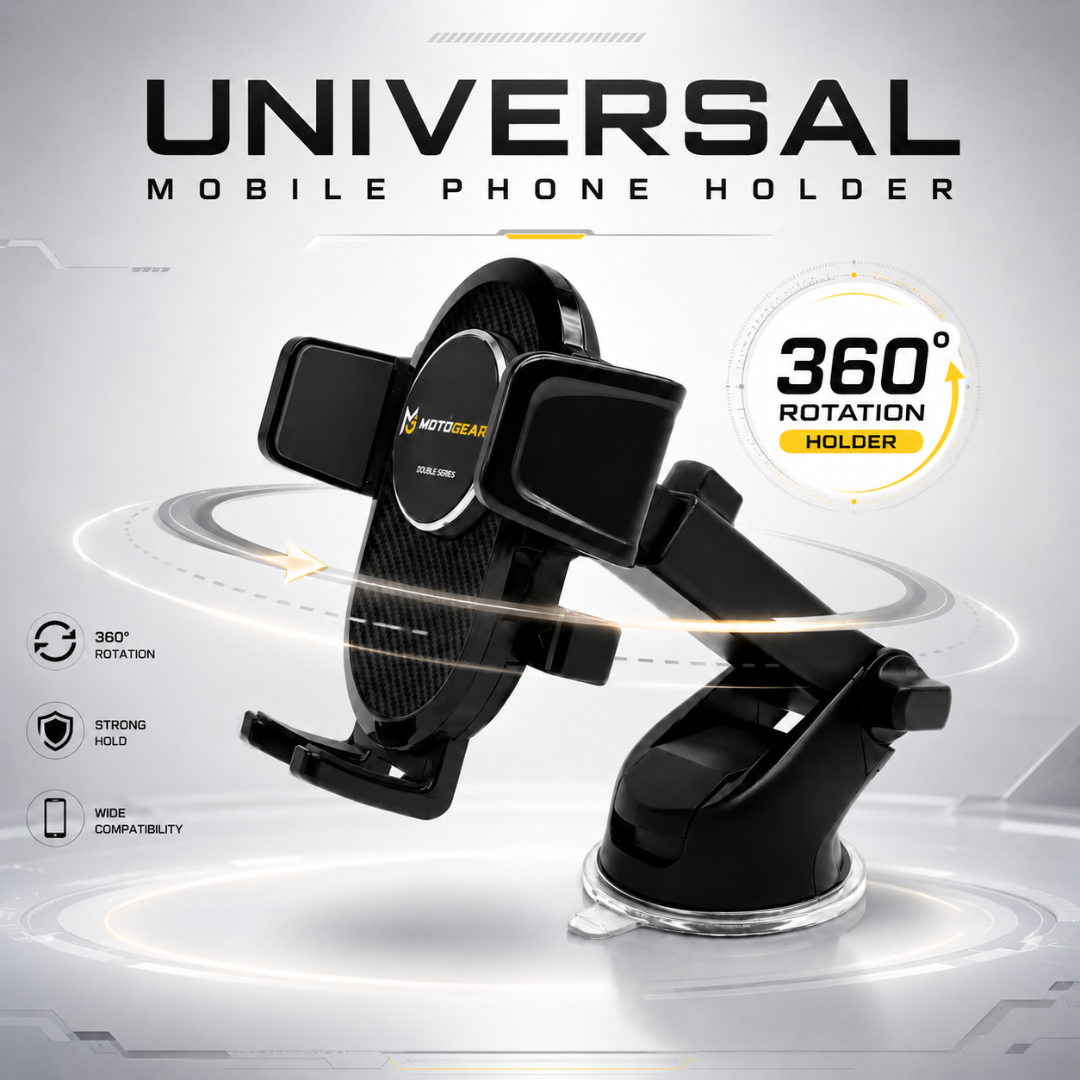 MOTOGEAR Console Series 3 in 1 Universal Car Mobile Holder