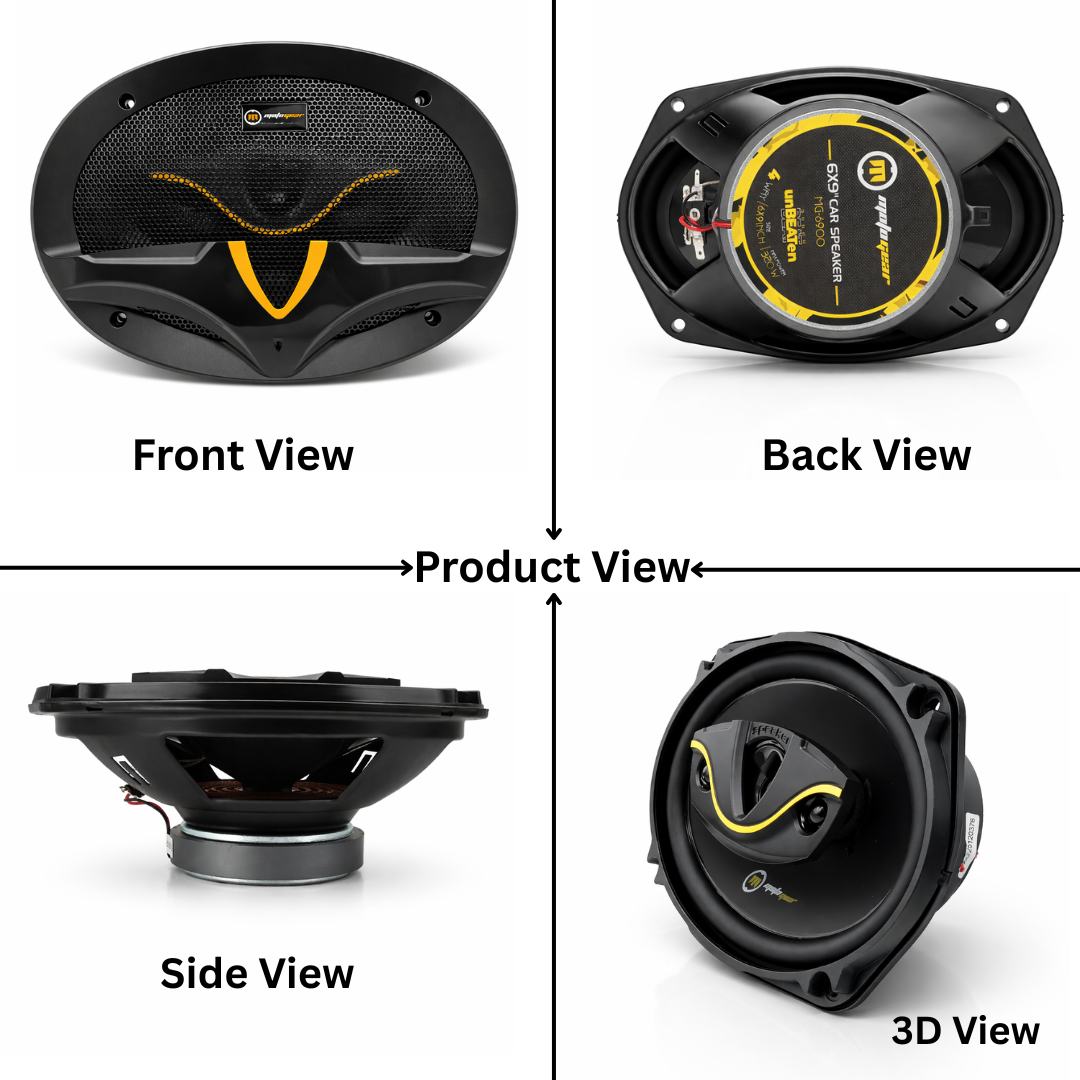 MotoGear 6x9 Inch 320W Max-60W RMS Power Car Door Speaker | High Perfo