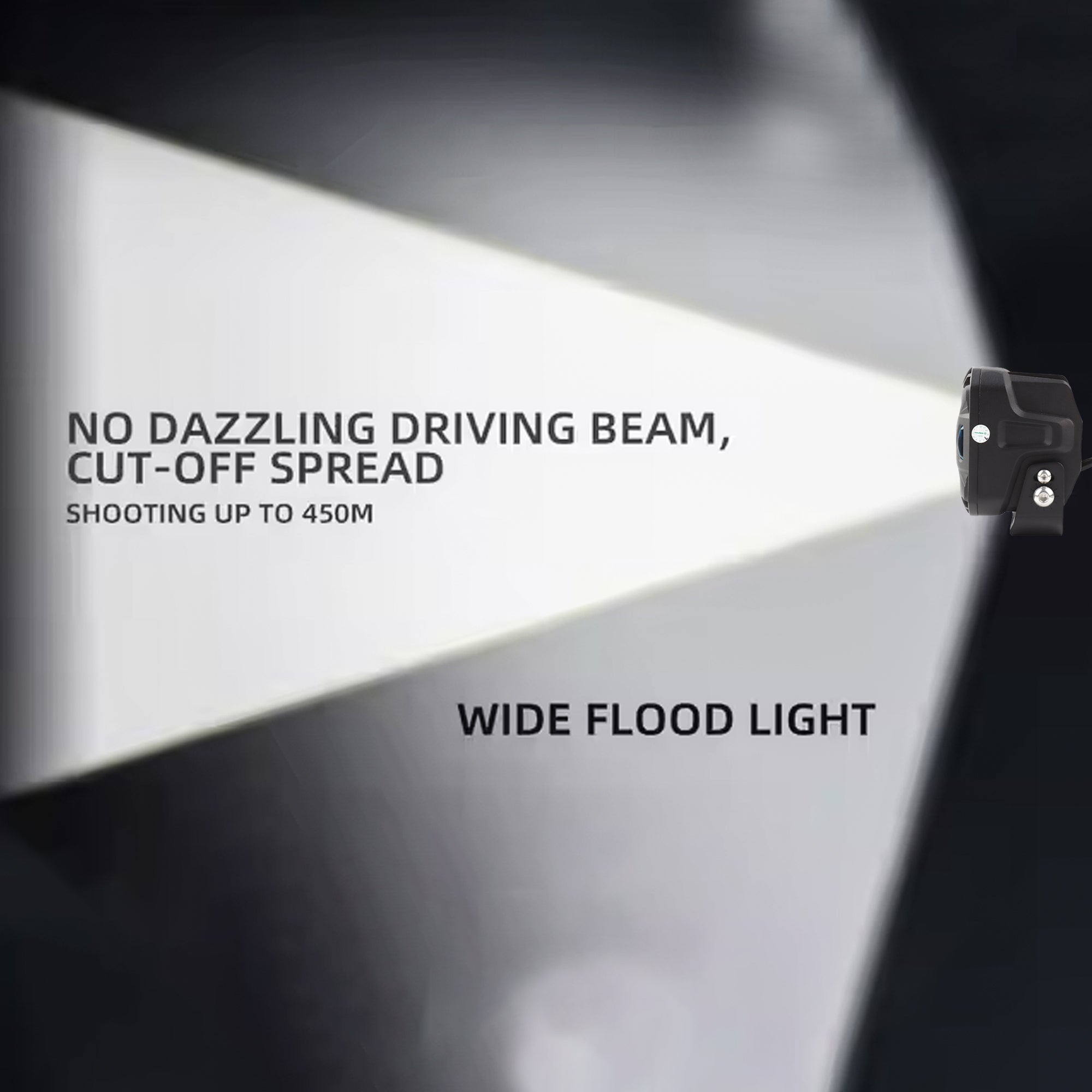 MOTOGEAR SPOTBEAM-4 4 Inch LED Spot Light | 7200 Lumens | OSRAM P9 LED Chip | 5700K White Light | Long Range Focused Beam | Universal Fit