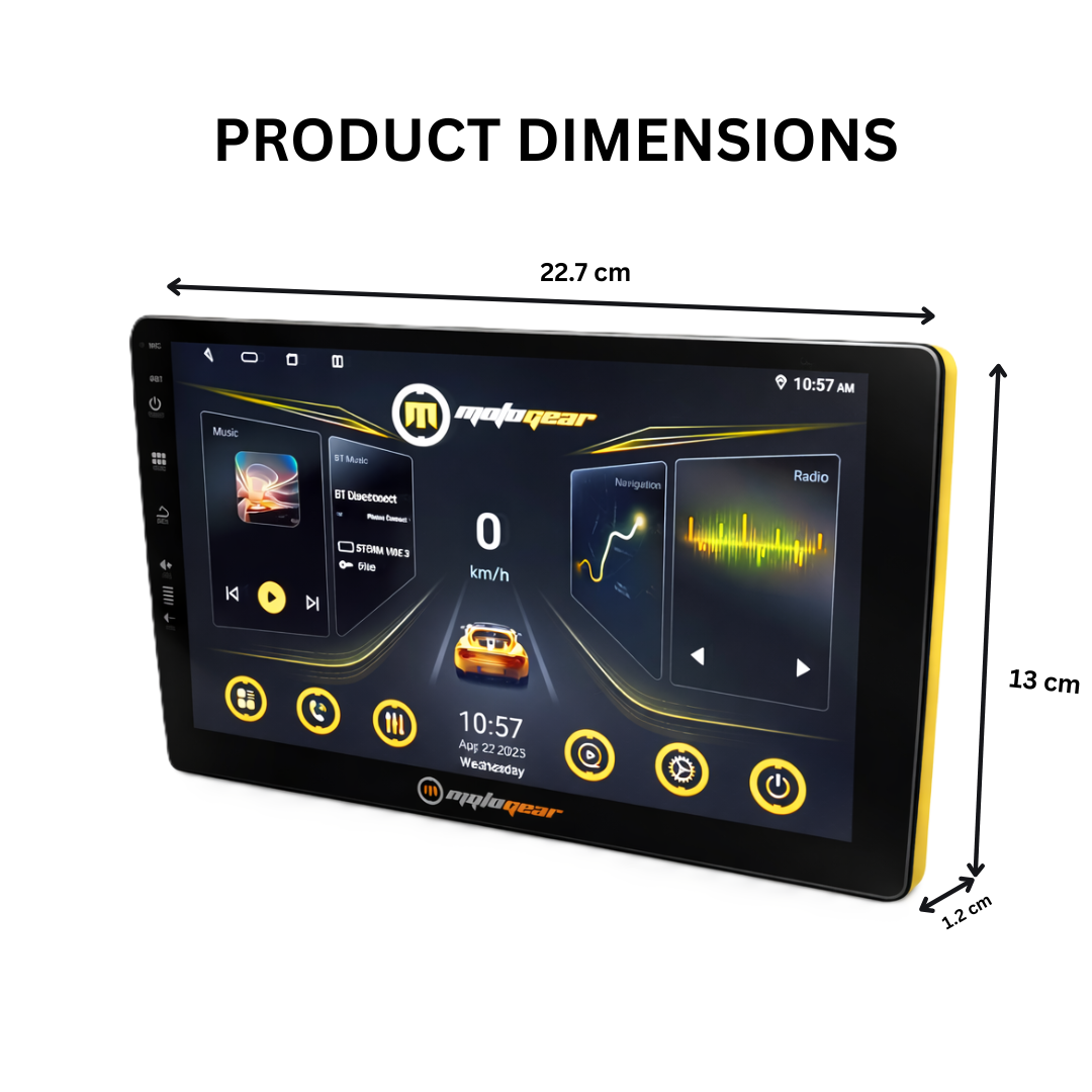 MOTOGEAR Storm Vibe-2 Pro 4GB RAM+64GB ROM 9 Inch QLED 4G Sim Support Car Android Player