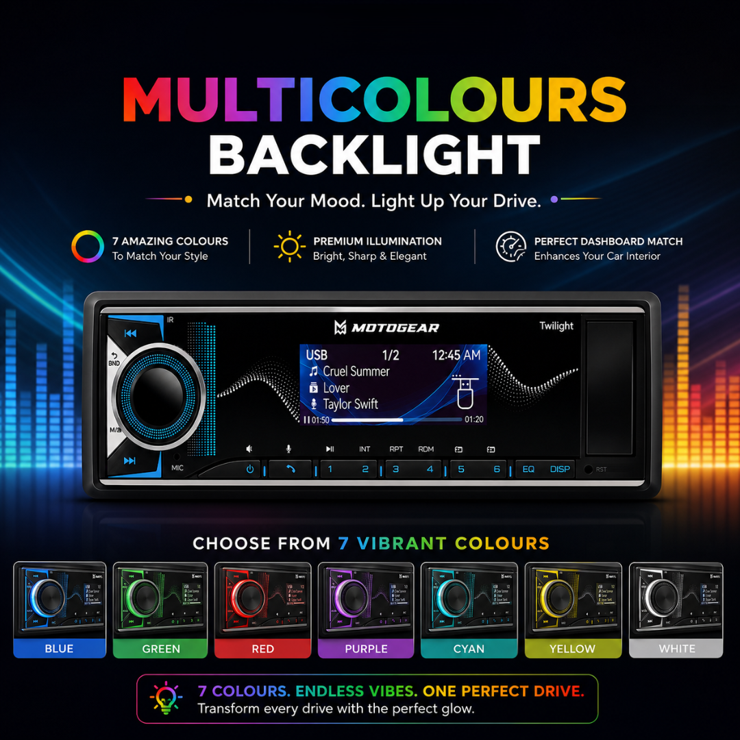 MOTOGEAR Twilight 4x50W Car FM Stereo Player