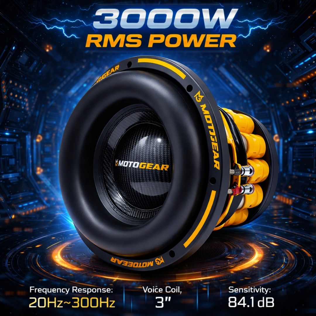 MOTOGEAR Knockdown-15 3000W RMS 12 Inch Car Subwoofer
