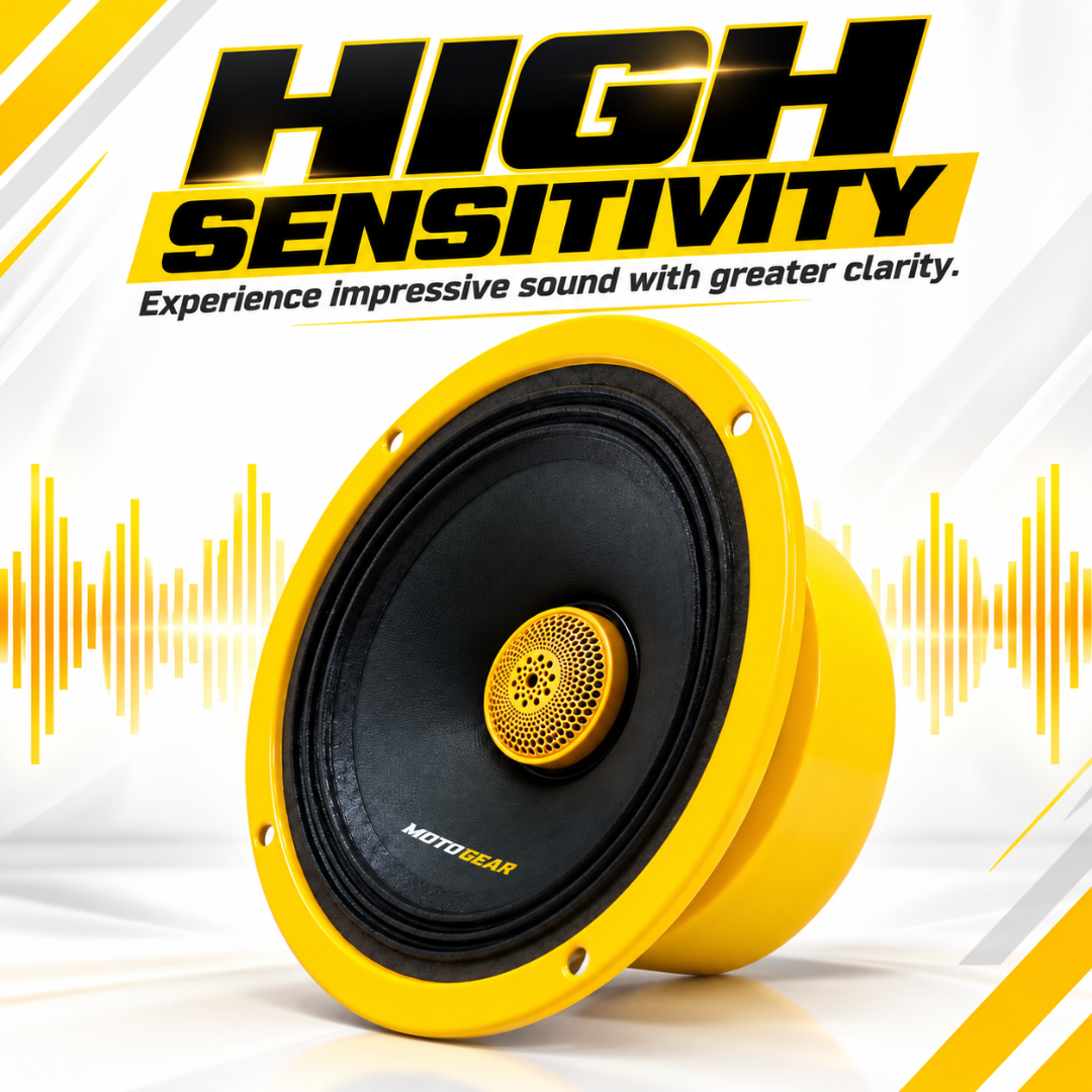 MOTOGEAR 6.5 Inch 80W RMS Audio Cartel 1 Mid Range Coaxial Speaker (Pack of 2)