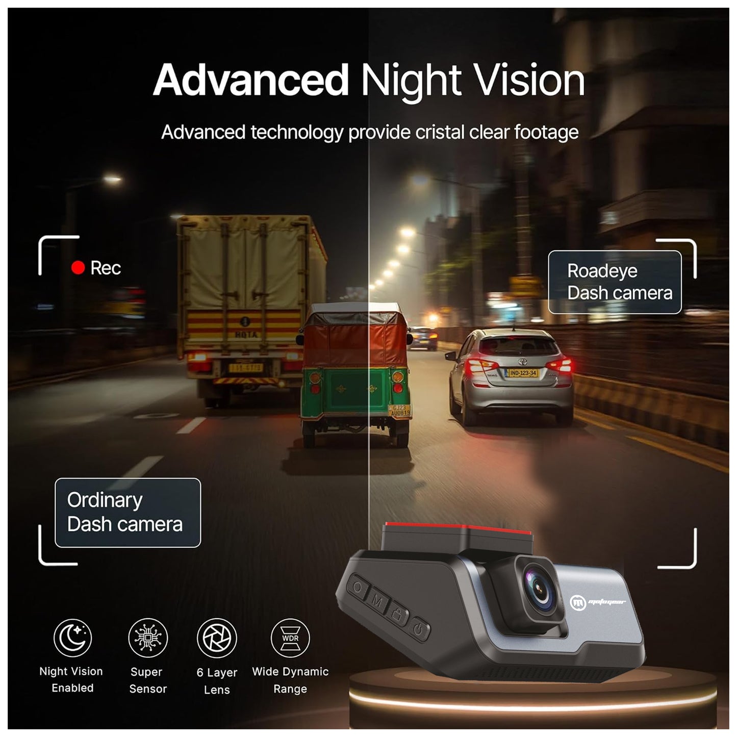 THE 3 INCH CAR DASH CAMERA MG-DASHCAM