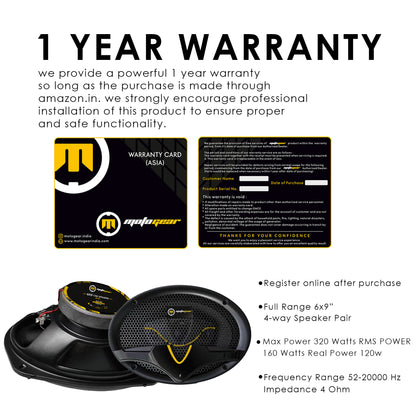 THE 6X9 INCH CAR 4 WAY SPEAKERS MG-6900 (PACK OF 2)
