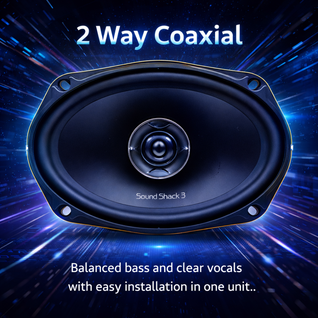 MOTOGEAR 300W Max-150W RMS Power Car Speaker | High Performance | Universal Fit For All Cars ( Pack of 2)