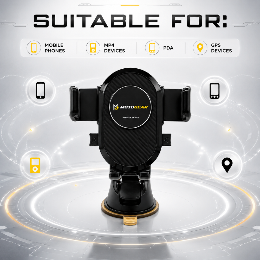 MOTOGEAR Console Series 3 in 1 Universal Car Mobile Holder