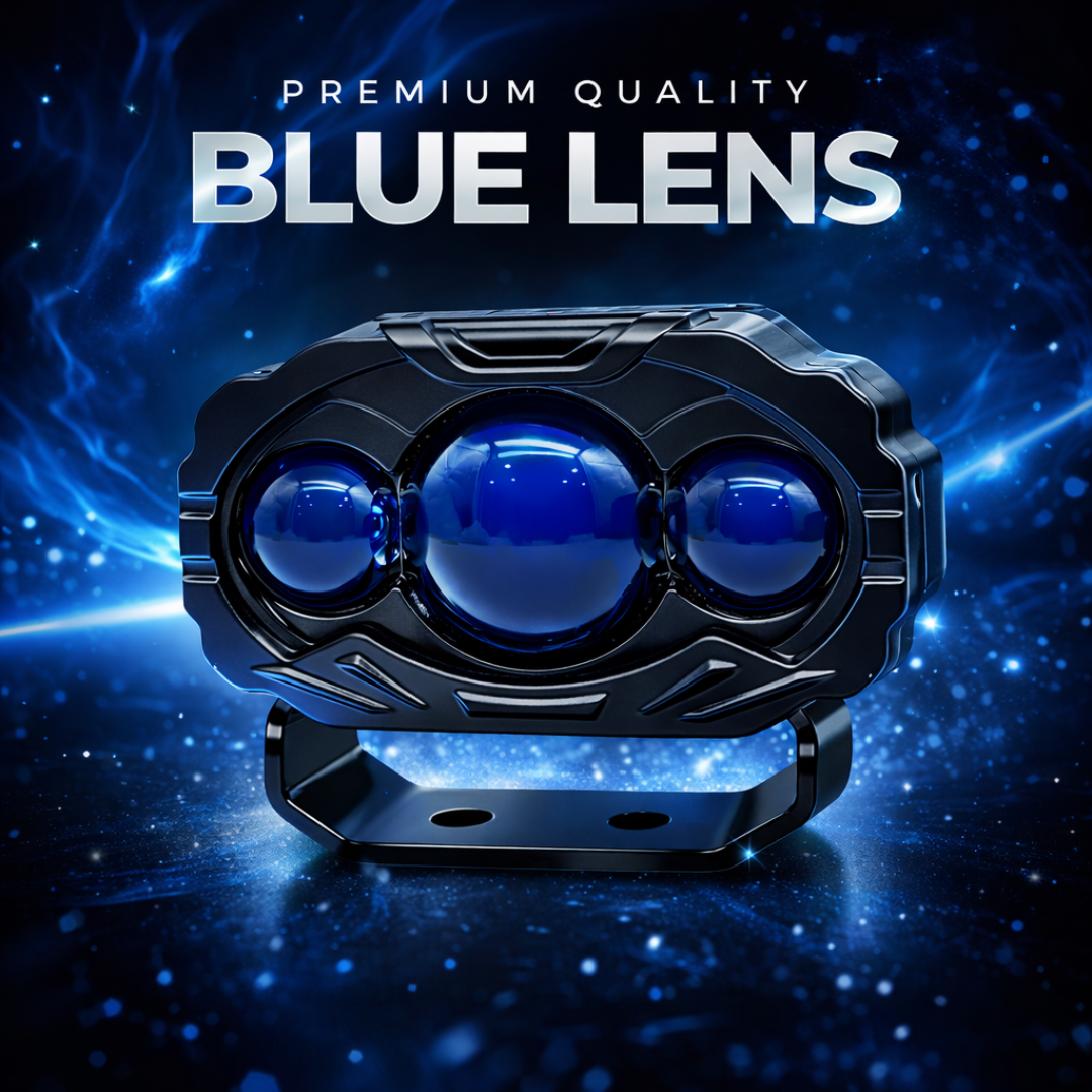 MotoGear Bright White 120 Watt Fog Light With Yellow/White Spot Reflection | Waterproof & Dustproof | Universal For Bikes & Cars (Pack of 2)