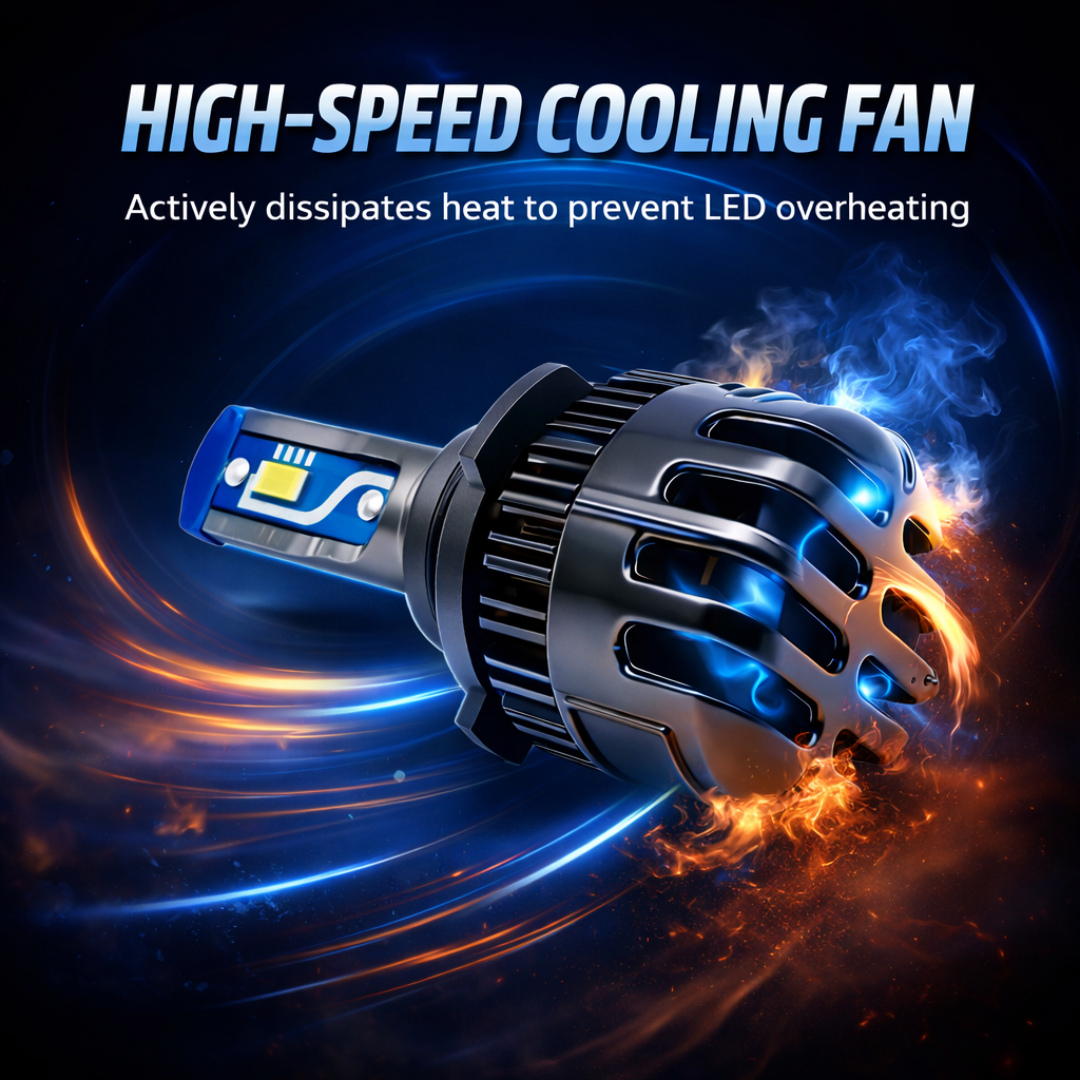 Motogear White 120 Watt 9006 Fitting LED Headlight Bulb | Waterproof & Dustproof | Universal For Car & Bike (Pack of 2)