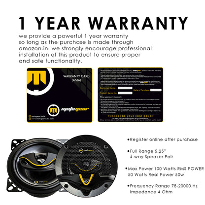 THE 5.25 INCH CAR DOOR 4 WAY SPEAKERS MG-5500 (PACK OF 2)