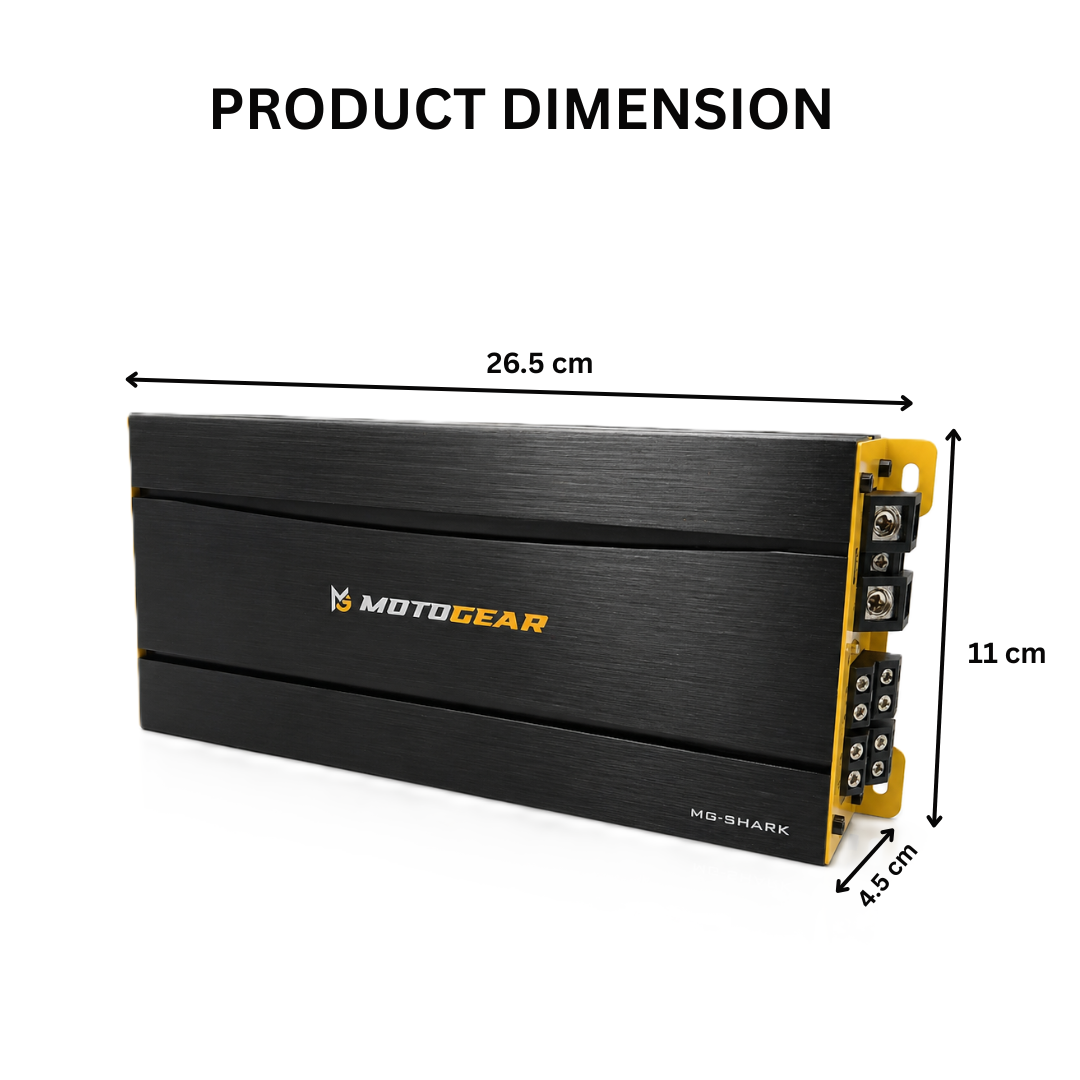 MOTOGEAR Shark 4x250W RMS 4 Channel Class D Amplifier