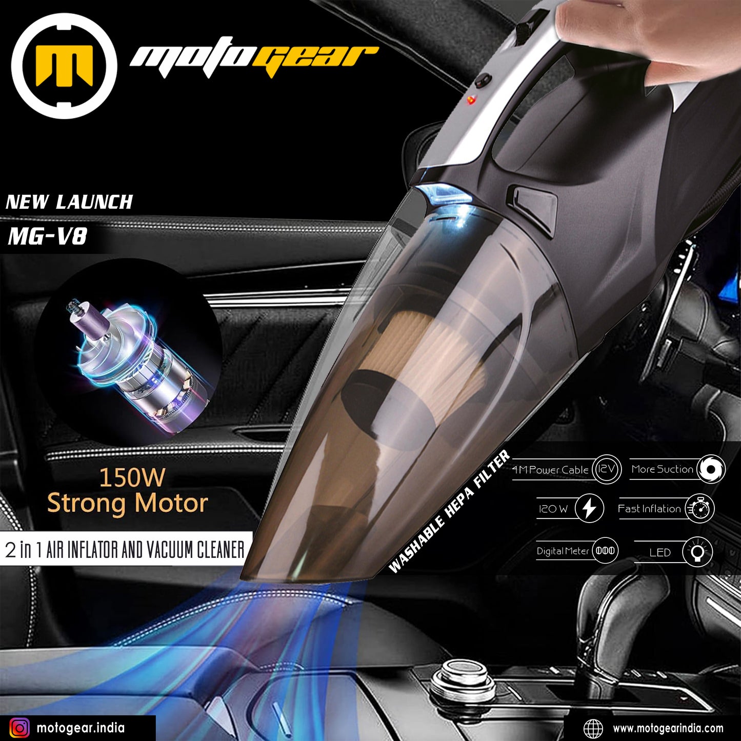THE CAR VACUUM CLEANER MG-V8