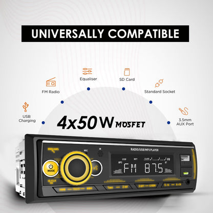 THE HASSLER SERIES CAR FM STEREO AND USB PLAYER MG-FM 4