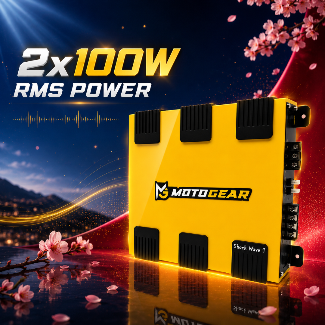 MOTOGEAR Shock Wave-1 2x80W RMS 2 Channel Class AB Amplifier