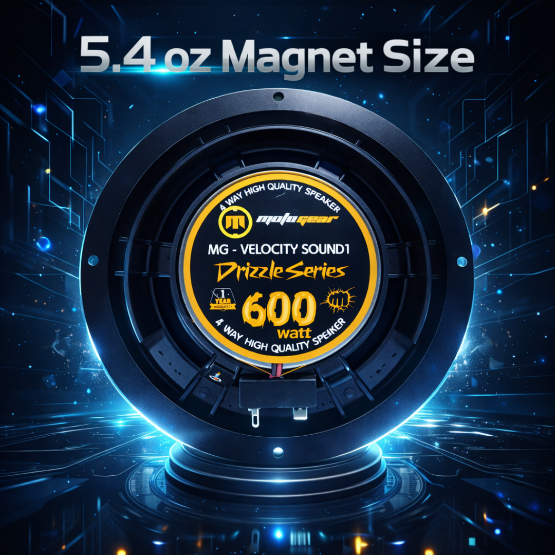 MOTOGEAR 6 Inch 600W Max-50W RMS Power Car Door Speaker | High Performance | Universal Fit For All Cars ( Pack of 2)