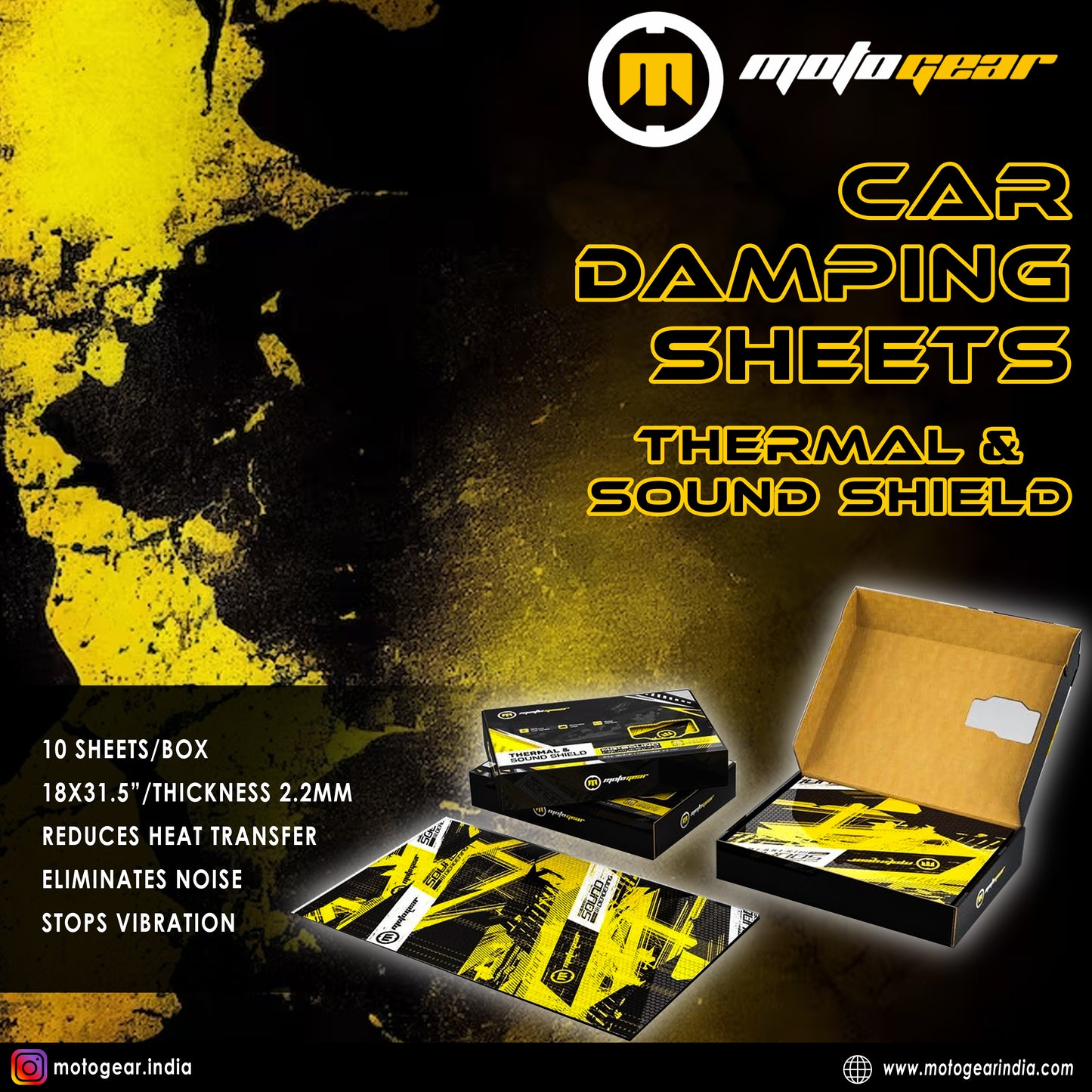 THE CAR DAMPING SHEET MG-SOUNDCRUSHERONE (10 SHEETS)