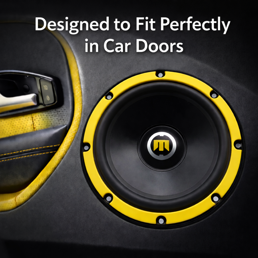 MotoGear 6.5 Inch 250W Max-80W RMS Power Car Door Component Speaker | High Performance | Universal Fit For All Cars ( Pack of 2)