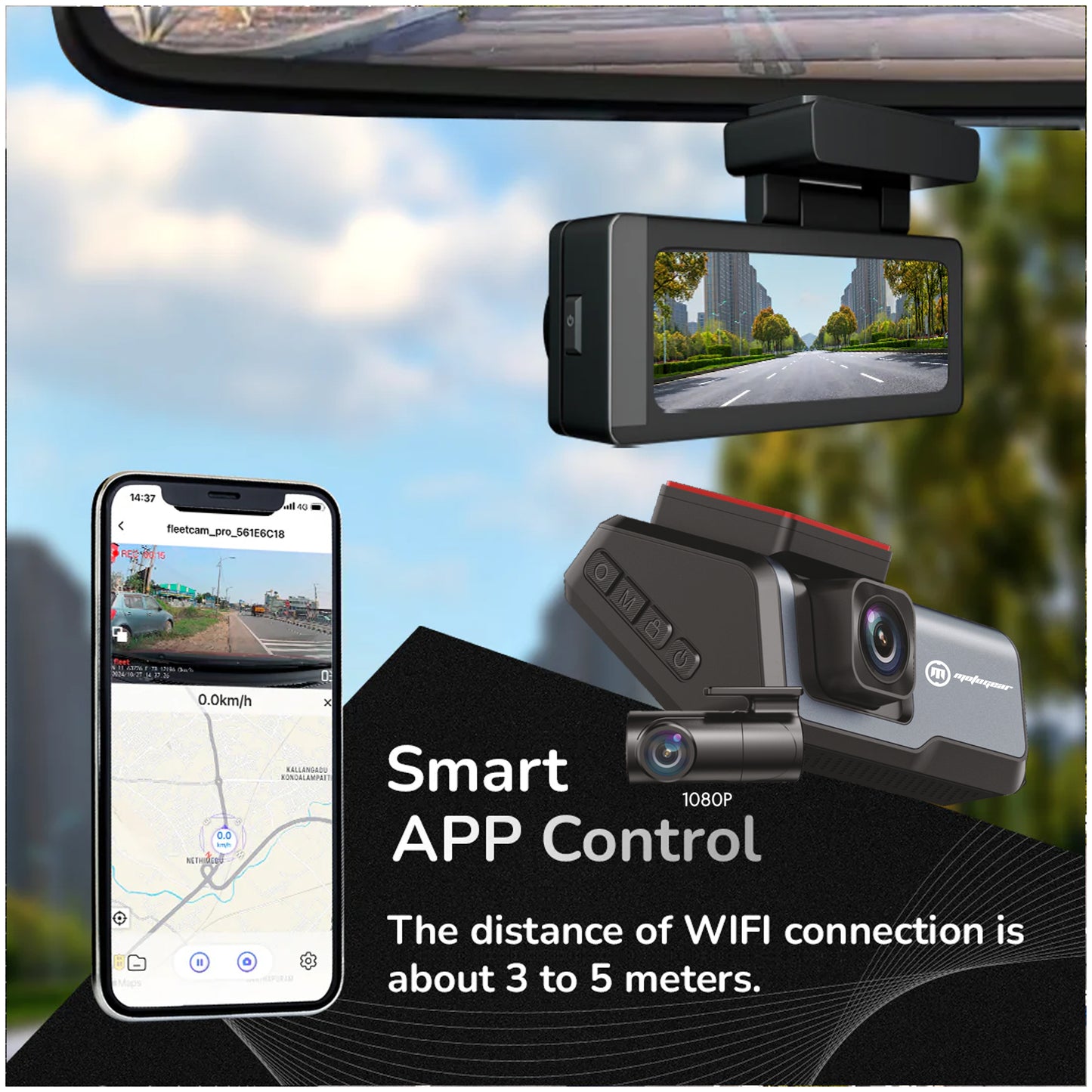 THE 3 INCH CAR DASH CAMERA MG-DASHCAM