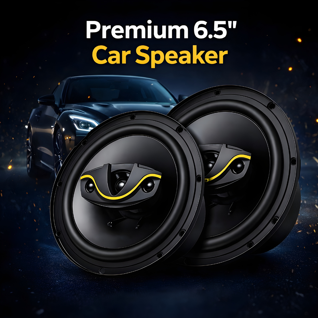 MotoGear 6.5 Inch 80W Max-40W RMS Power Car Door Speaker | High Performance | Universal Fit For All Cars ( Pack of 2)