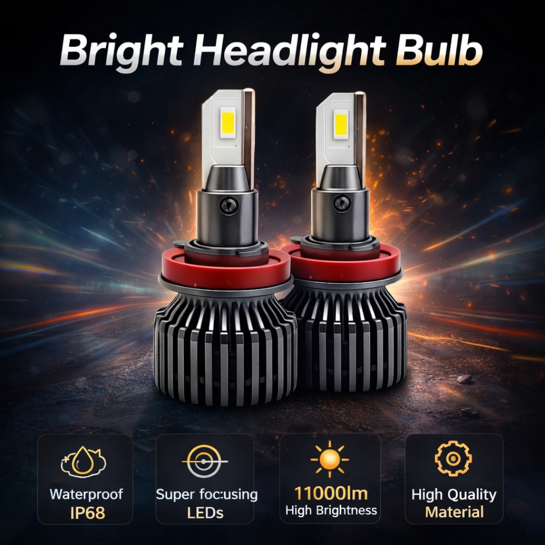 Motogear White 111 Watt H8/H9/H11 Fitting LED Headlight Bulb | Waterproof & Dustproof | Universal For Car & Bike (Pack of 2)